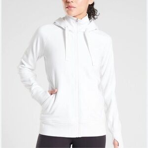 Athleta Triumph Full-Zip Hoodie White Size Small